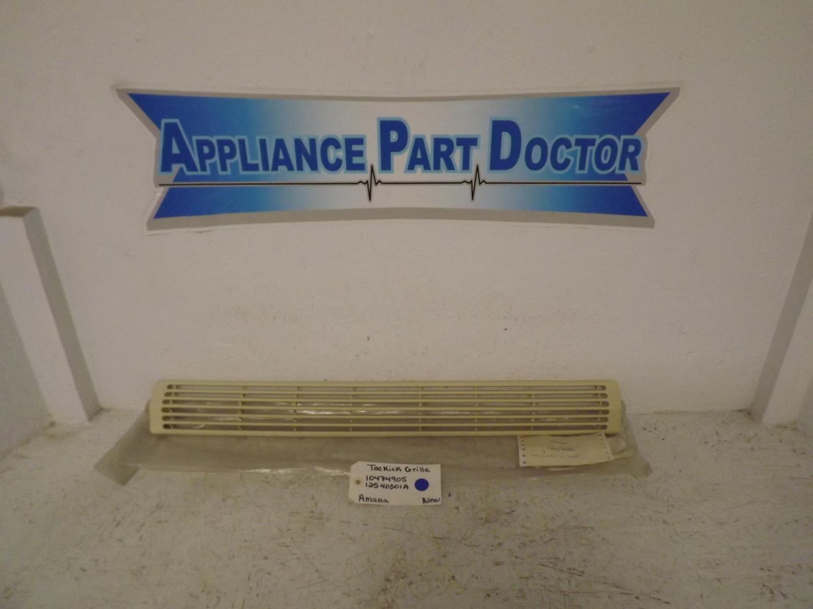 Amana Refrigerator 10474905 12540301A Toekick Grille New Amana Refrigerator 10474905 12540301A Toekick Grille New